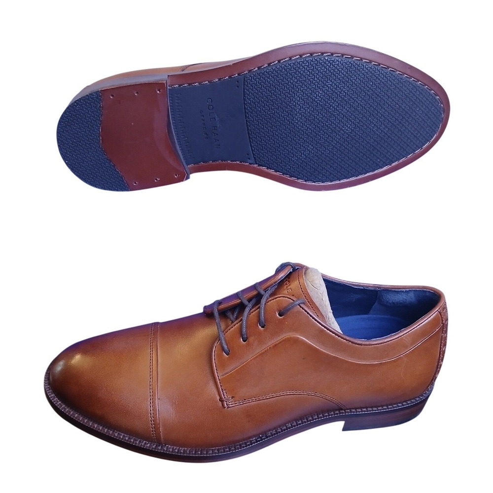Cole Haan Mens Grand 360 Cap Toe Oxford British Tan Leather Shoes C31298 7M